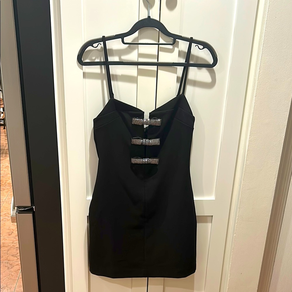 Zara Black Embellished Cut Out Camisole